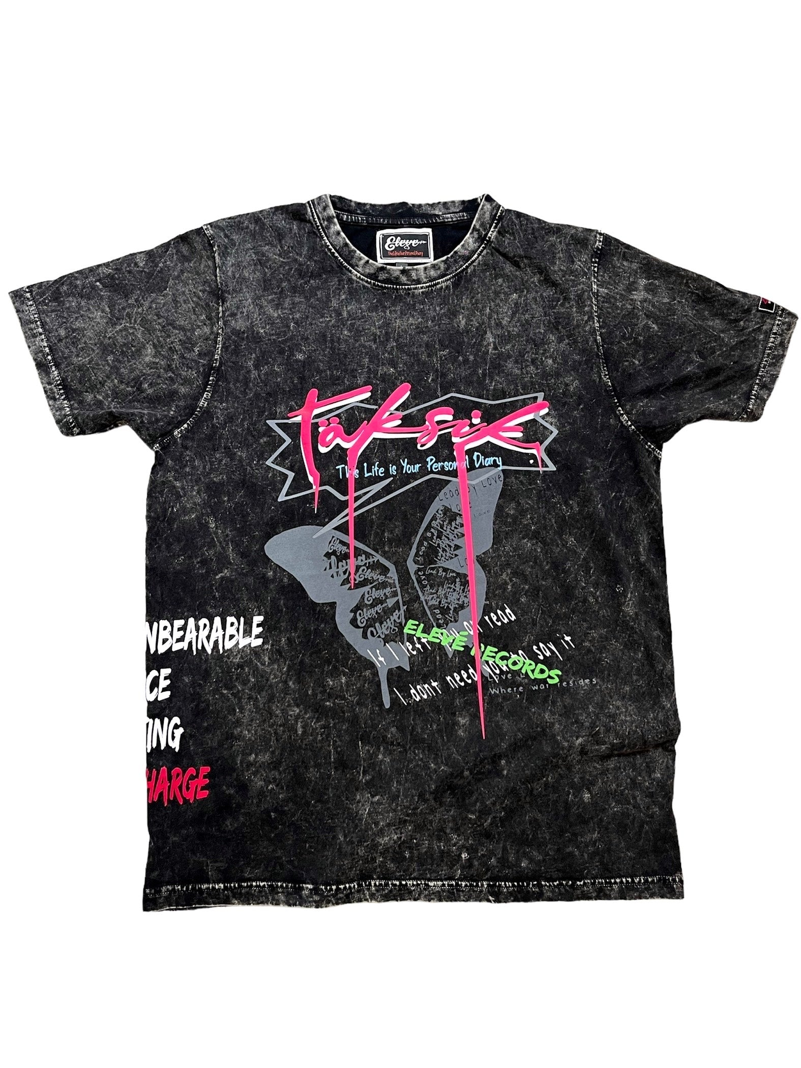 Relaxed Fit Acid Wash Statement T-Shirt