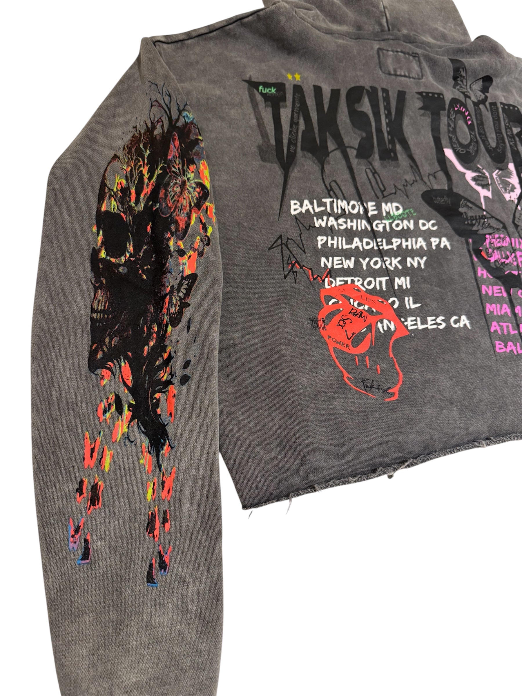 Relaxed Fit Drop Shoulder Crop Hoody (Tribute)