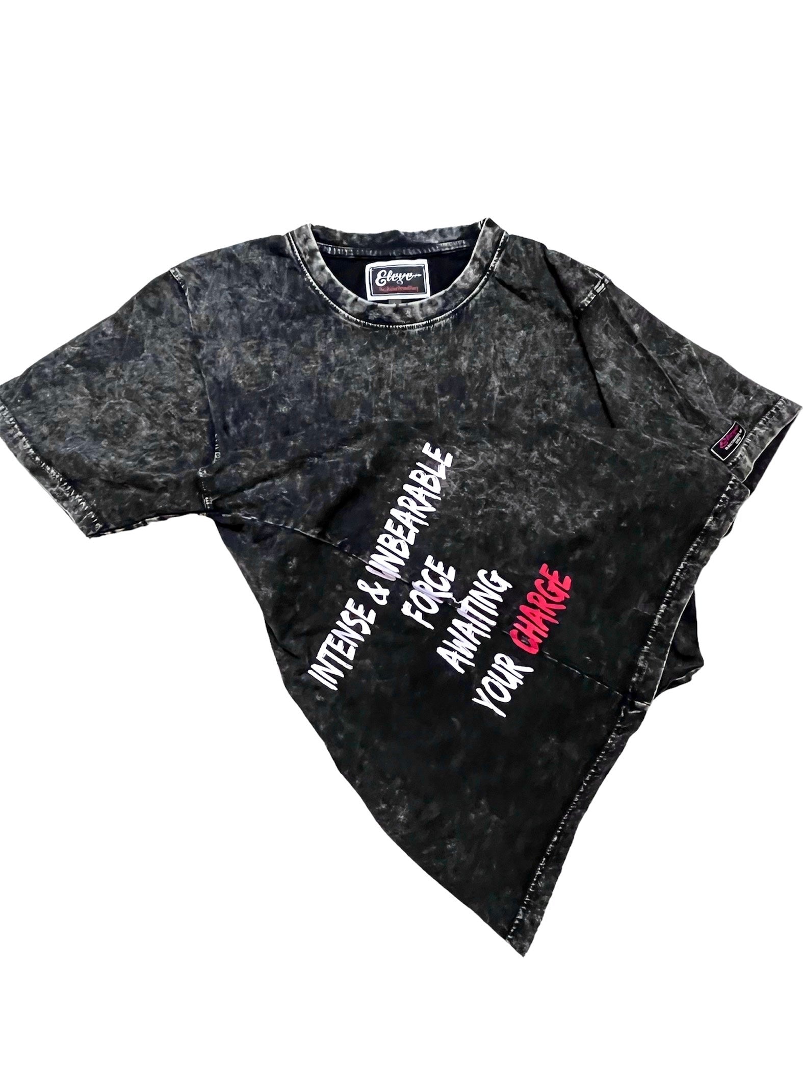 Relaxed Fit Acid Wash Statement T-Shirt