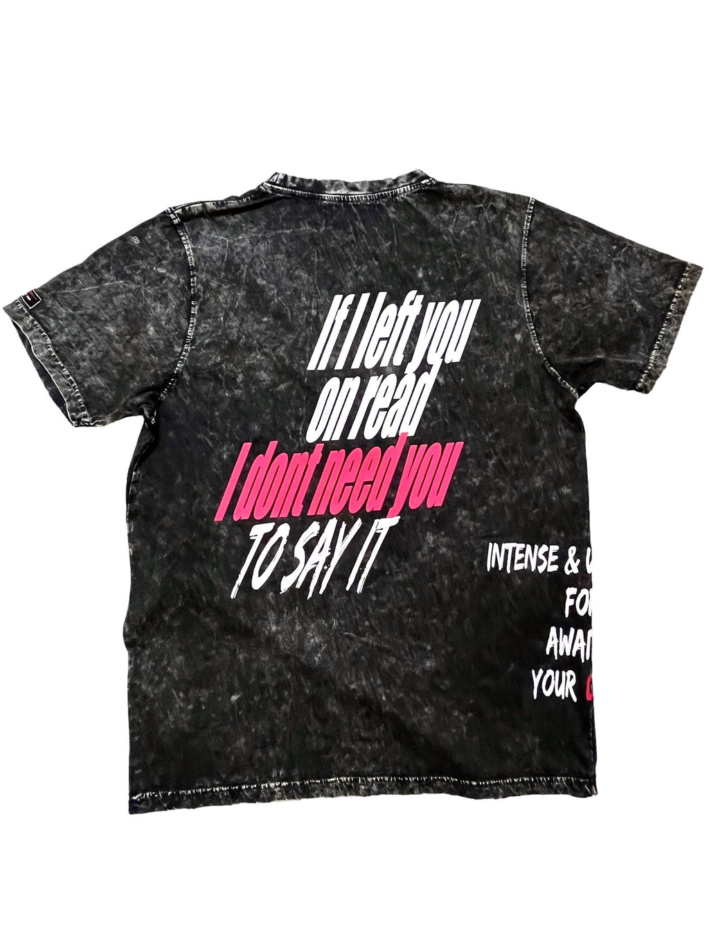 Relaxed Fit Acid Wash Statement T-Shirt