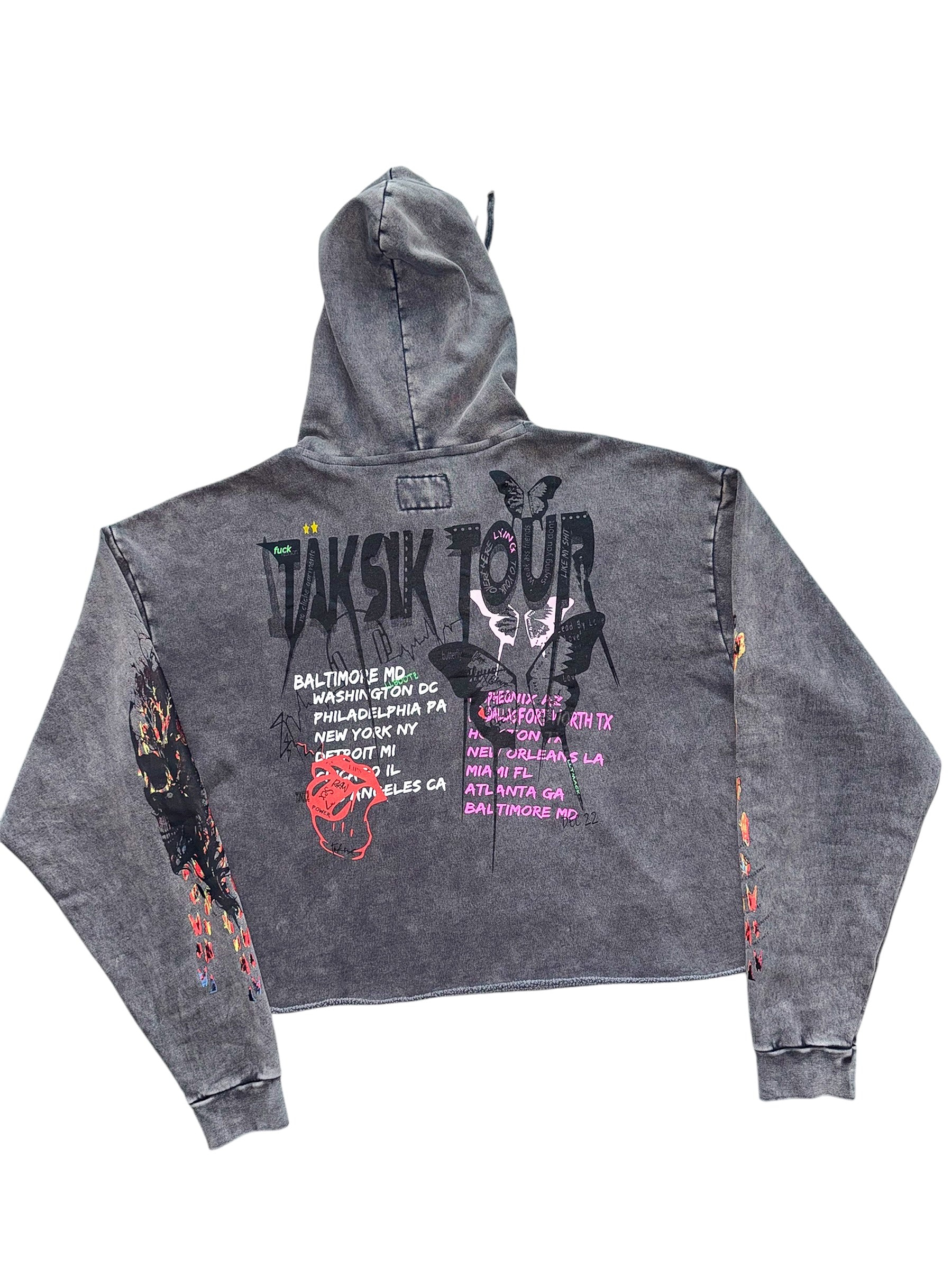 Relaxed Fit Drop Shoulder Crop Hoody (Tribute)