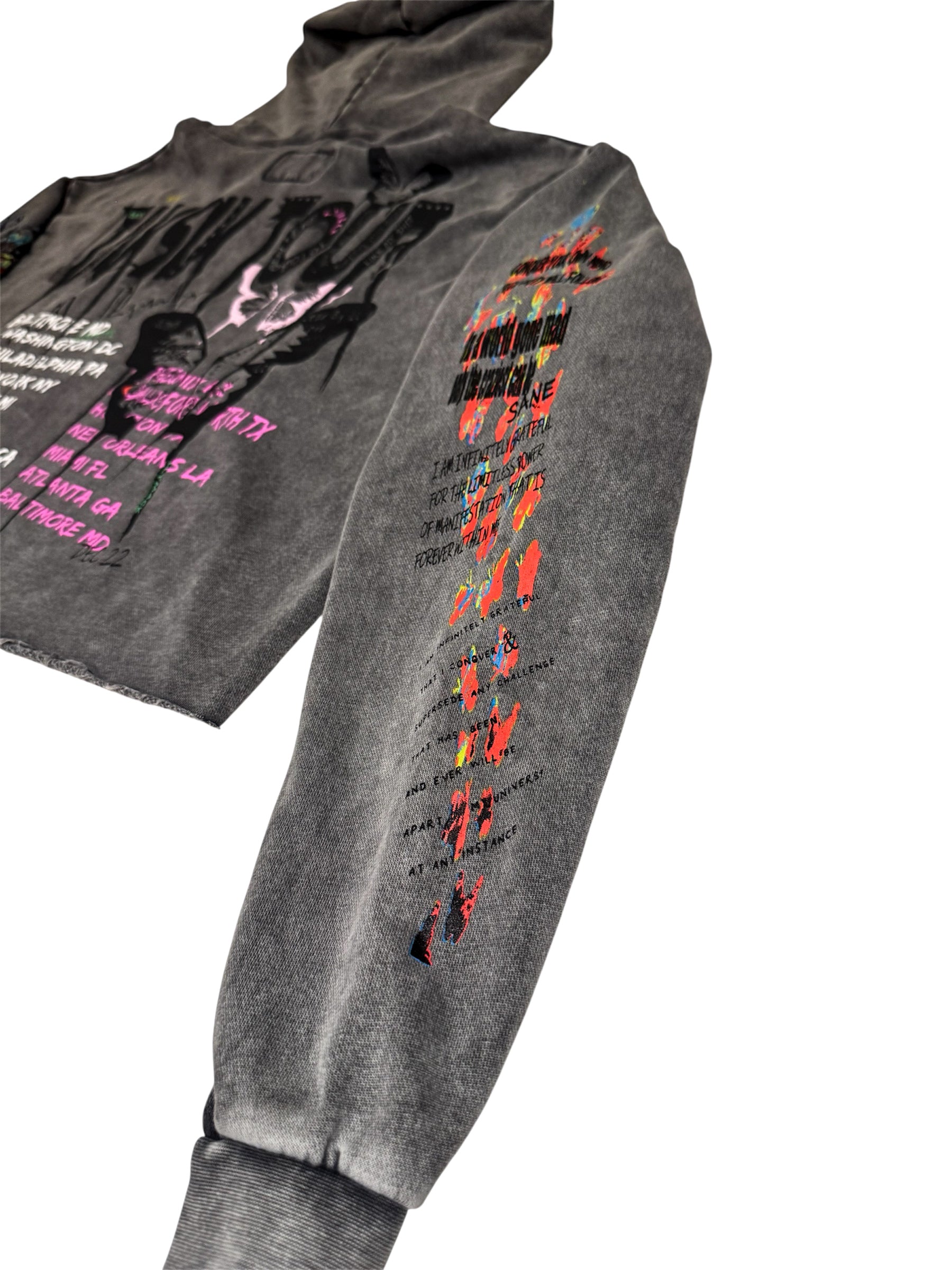 Relaxed Fit Drop Shoulder Crop Hoody (Tribute)